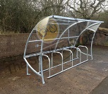 Harlan Style 21  cycle shelter for 10 bikes
