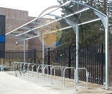 Rydale single 24 cycle shelter for 24 bikes 