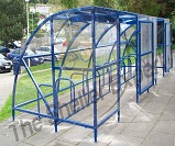 20 Cycle economy extended front cycle shelter with solar lighting