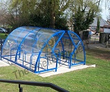 Salisbury Minor open compound cycle shelter for 20 bikes