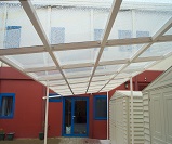 BS82  -Economy Mono Pitch Canopy in white, image 2