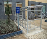 Bespoke Compound Cycle Shelter for 10 bikes based on standard flat roof canopy