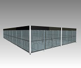 Concept design for secure compound cycle shelter for 128 bikes at Winsford Academy