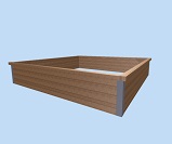 NC35- Woodborough Timber planter/raised bed, available in modular form in 800mm size increments