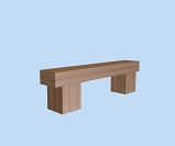 NC36- Woodborough rustic bench