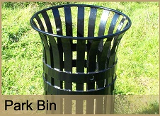 BI04 - Park basket litter bin, dimensions 850mm H x 500mm Dia. Guide price with single colour finish £394.72
